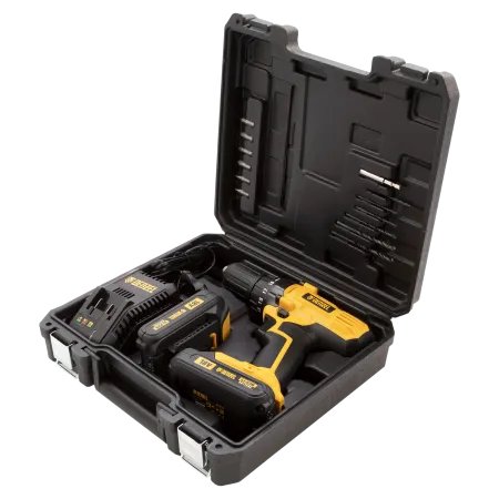 Аккумуляторная дрель-шуруповерт DENZEL CDL-IB-18-02, 18 В, Li-Ion, 2 x 1.5 Ач