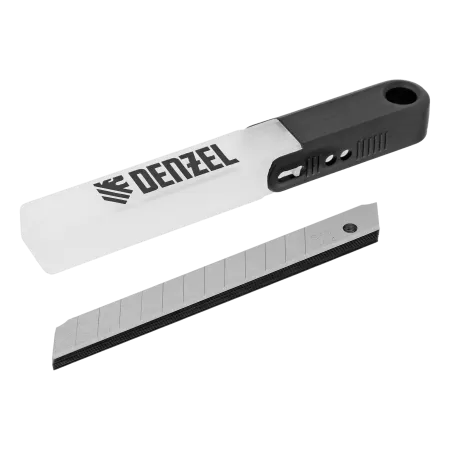 Лезвия DENZEL 9 мм, сталь SK5 - 0,4 мм, 10 штук