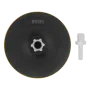 Тарелка опорная для дрели и УШМ DENZEL с липучкой, 115 мм, твердая, с адаптером c М14 на d8