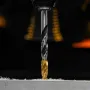 Сверло спиральное по металлу DENZEL 10 x 133 мм, Р6М5, Golden Tip, многогранная заточка