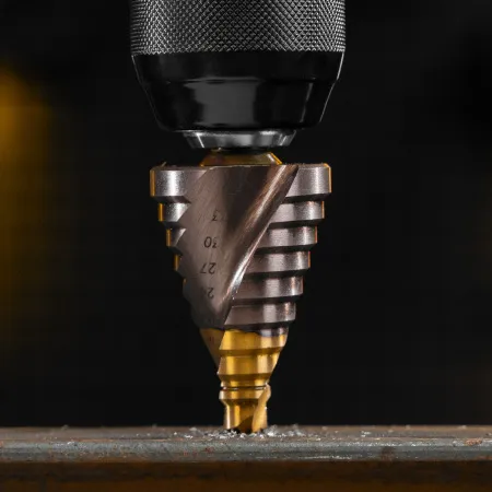 Сверло ступенчатое DENZEL, 9-12-15-18-21-24-27-30-33-36 мм, Р6М5К5, 6-гр. хвостовик