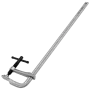 Струбцина DENZEL F-образная, 80x400мм, кованая