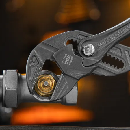 Клещи переставные DENZEL кнопочный механизм, обливные рукоятки, сантехнические, 250 мм