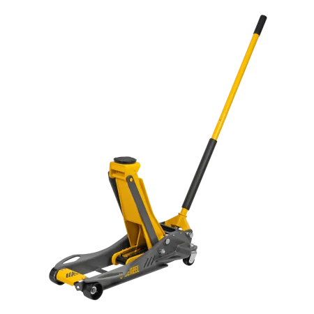 Домкрат гидравлический подкатной DENZEL 3,8 т, 110-580 мм, быстрый подъем, низкий подхват, проф.