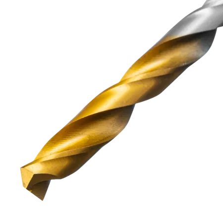 Сверло спиральное по металлу DENZEL 6,5 х 148 мм, Р6М5, Golden Tip, удлиненное