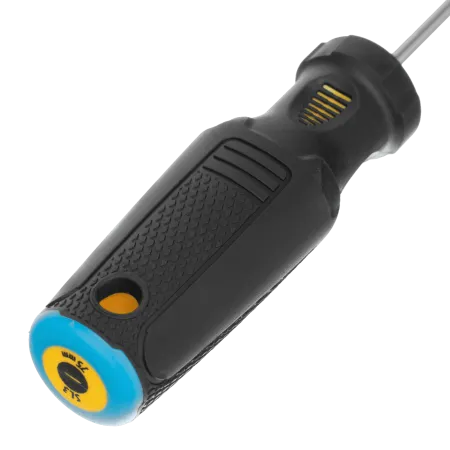 Отвертка DENZEL SL3х75 мм, CrV, трехкомпонентная рукоятка