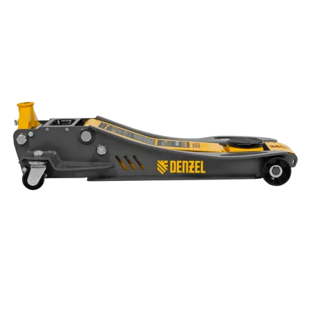 Домкрат гидравлический подкатной DENZEL 3,8 т, 110-580 мм, быстрый подъем, низкий подхват, проф.