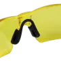 Очки защитные DENZEL открытые, поликарбонатные, желтая линза, 2х комп.дужки
