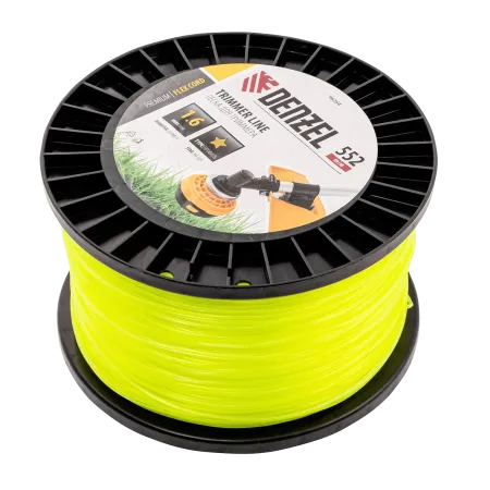 Леска для триммера DENZEL 96284 звезда, 1,6мм х 552м, на DIN катушке FLEX CORD
