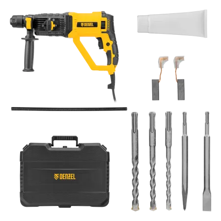 Перфоратор электрический DENZEL RHB-1050-30, SDS-plus, 1050 Вт, 3,4 Дж, 4 реж.