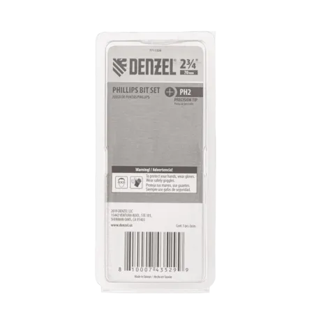 Набор бит DENZEL PH2x2х70 мм, 5 шт.