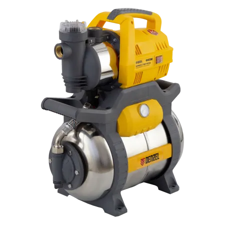 Насосная станция DENZEL X-PRO PSХ950X, 950 Вт, 3300 л/ч, ресивер 24 л, высота подъема 38 м