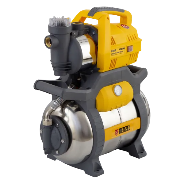 Насосная станция DENZEL X-PRO PSХ950X, 950 Вт, 3300 л/ч, ресивер 24 л, высота подъема 38 м