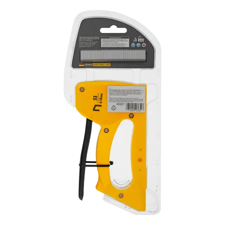 Степлер пластиковый DENZEL скобы в комплекте, тип 53, 6-10 мм