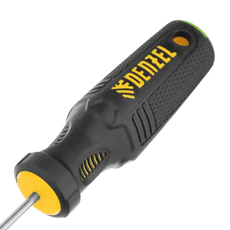 Отвертка DENZEL PZ0x75 мм, CrV, трехкомпонентная рукоятка
