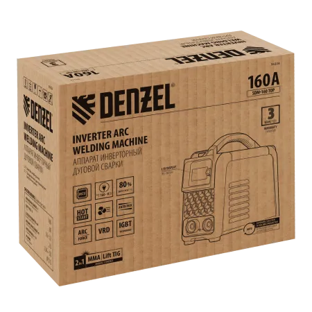 Аппарат инвертор. дуговой сварки DENZEL SDM-160 Top, 160 А, ПВ 80%