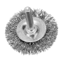 Набор щеток для дрели DENZEL, 1 Плоская 50мм, 2 Чашки 25-50мм, шпилька, нерж. вит. проволока