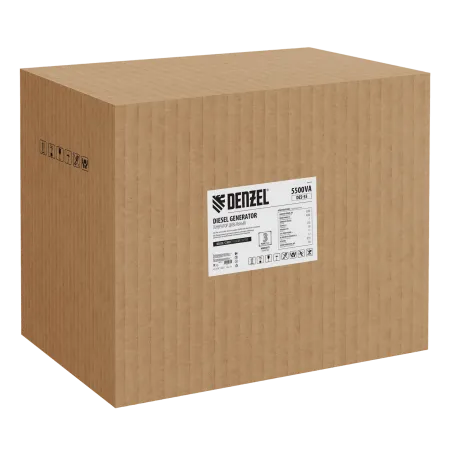 Генератор дизельный DENZEL DES-55, 5,5 кВт, 230 В, 11 л, ручной стартер