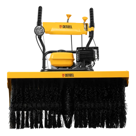 Гибридная снегоуборочная машина DENZEL с функц. подметания SWB-800, 212 сс, руч. старт, 2 насадки