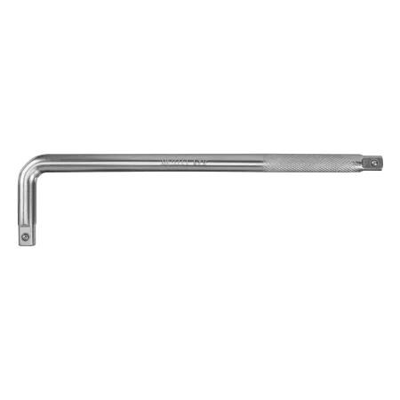 Вороток Г-образный DENZEL 300*75 мм, квадрат 1/2", CrV, матовый хром