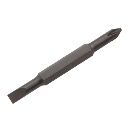 Отвертка комбинированная DENZEL, SL3/16, PH1, SL1/4, PH2, 3-х компонентная рукоятка