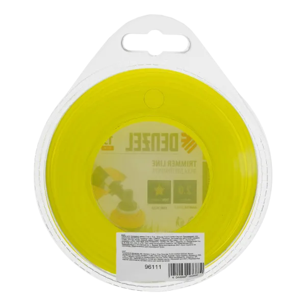 Леска для триммера DENZEL Flex Сord 96111, 2 мм x 15 м, звезда, блистер