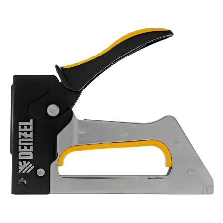 Степлер металлический DENZEL скобы в комплекте, 2К рукоятка, тип 53, 6-10 мм