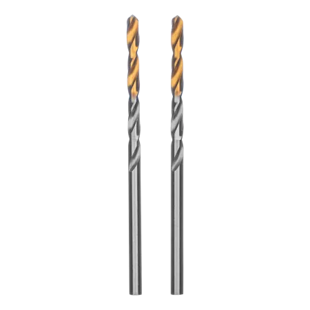Сверло спиральное по металлу DENZEL 3,2 x 65 мм, Р6М5, Golden Tip, 2шт.