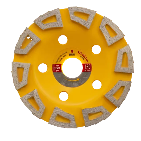 Чашка алмазная зачистная DENZEL 72972, агрессор, 125 мм