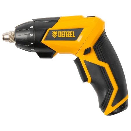 Отвертка DENZEL CSL-3.6-01, с аккумулятором 3.6 В Li-Ion, 1.3 Ач, 200 об/мин, с аксессуарами