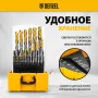 Набор сверл по металлу DENZEL, 1-13 мм, Р6М5-TiN, Golden Tip, 25 шт