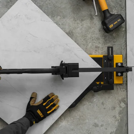 Плиткорез рельсовый DENZEL 1200х16мм, каретка на подш., стальная станина, усил. рукоятка-пенал