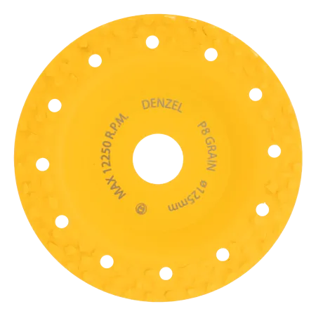 Чашка твердосплавная зачистная DENZEL, 125 мм, Плоская, крупное зерно #8