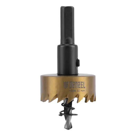 Коронка по металлу DENZEL 724108, 30 мм, HSS, нитридтитановое покрытие