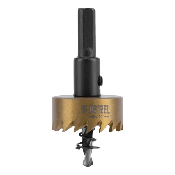 Коронка по металлу DENZEL 724108, 30 мм, HSS, нитридтитановое покрытие