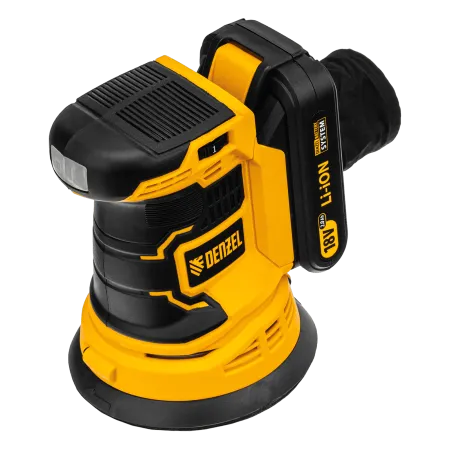Машина шлифовальная эксцентриковая аккумуляторная DENZEL COS-125, 18В Li-Ion