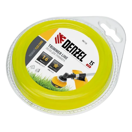 Леска для триммера DENZEL Flex Сord 96110, 1.6 мм x 15 м, звезда, блистер