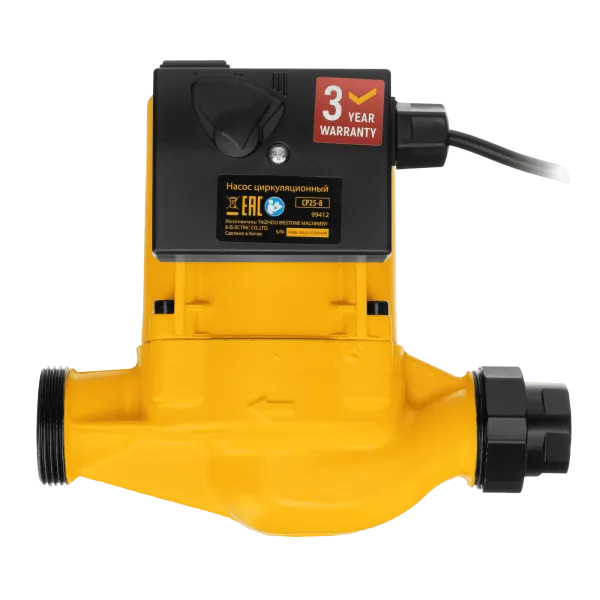 Циркуляционный насос DENZEL CP25-8, напор 8 м, 130 л/мин, 1 м кабель, монт. длина 180 мм