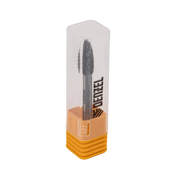 Борфреза по металлу DENZEL твердосплавная, элипсообразная, тип-H, 8 мм