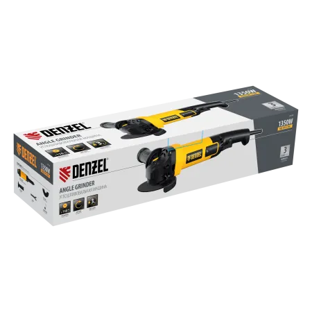Машина шлифовальная угловая DENZEL AGL150-1350, 1350 Вт, 150 мм, 8500 об/мин