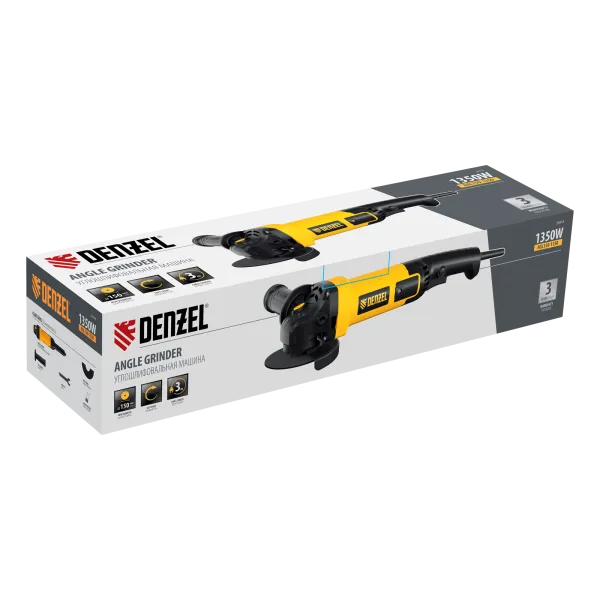 Машина шлифовальная угловая DENZEL AGL150-1350, 1350 Вт, 150 мм, 8500 об/мин