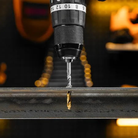 Набор сверл по металлу DENZEL, 2-8 мм, Р6М5-TiN, Golden Tip, 6 шт