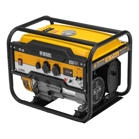 Генератор бензиновый DENZEL PS 28, 2.8 кВт, 230 В, 15 л, ручной старт