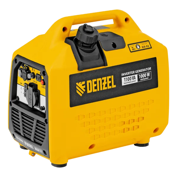 Генератор инверторный DENZEL GS-1100iS, 1,1 кВт, 230 В, закрытый корпус, ручной старт