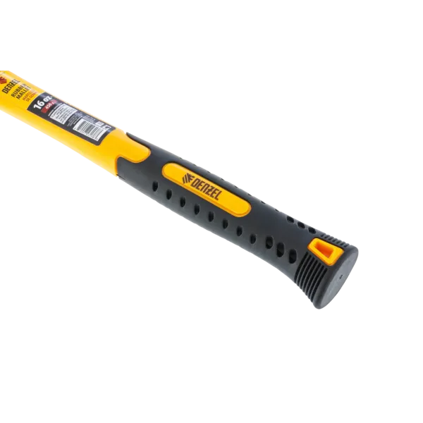 Киянка резиновая DENZEL 16 oz, белая резина, фибергласовая рукоятка