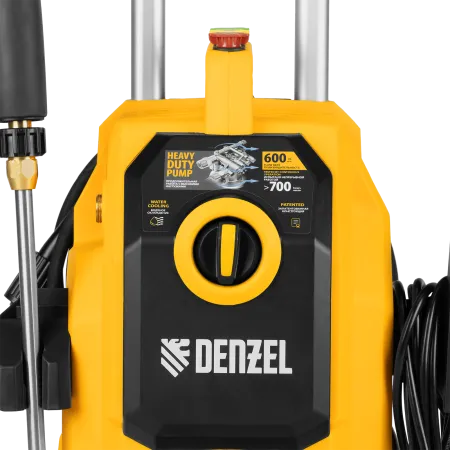 Моечная машина высокого давления DENZEL K 50 Power, 2100 Вт, 150 бар, 600 л/ч, асинхронный двигатель
