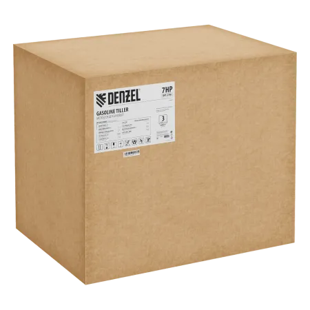 Мотоблок DENZEL DPT-270S, 7 л.с., ремен.сцеп, фрез 3х4, ШОМ, передачи 2В/1Н