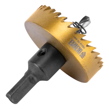 Коронка по металлу DENZEL 724118, 55 мм, HSS, нитридтитановое покрытие