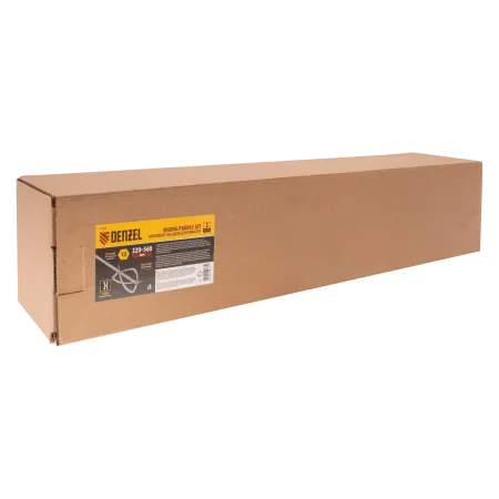 Комплект насадок для строительного миксера DENZEL 2шт., 220х560 мм, оцинкованные, хвостовик HEX13