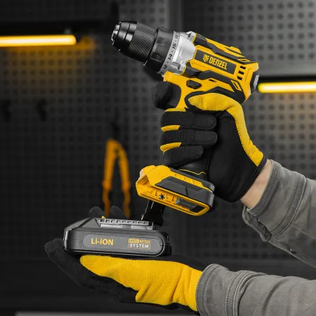 Дрель-шуруповерт аккумуляторная, бесщет. DENZEL BLDL-18-02 Li-Ion, 18 В